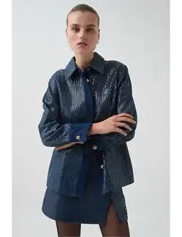 Aje Studio REFLECT DENIM MINI SKIRT Navy Size 8