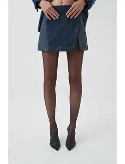 Aje Studio REFLECT DENIM MINI SKIRT Navy Size 8