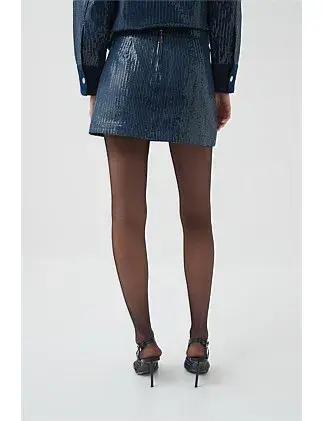 Aje Studio REFLECT DENIM MINI SKIRT Navy Size 8
