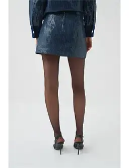 Aje Studio REFLECT DENIM MINI SKIRT Navy Size 8