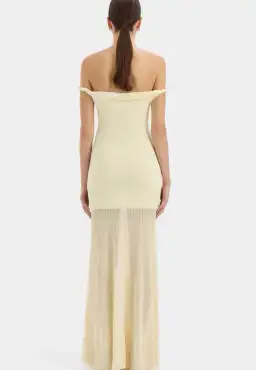 Sir Elia Off Shoulder Twist Dress in Lemon Sorbet Size 2/10 for rent on The Volte - image 2