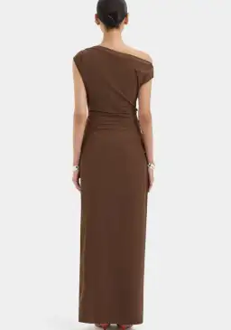 Sir Sol Off Shoulder Gown in Mocha Size 2/10 for rent on The Volte - image 3