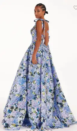 Milla Blue Hydrangea Strapped Maxi Dress size 10/M for rent on The Volte - image 5