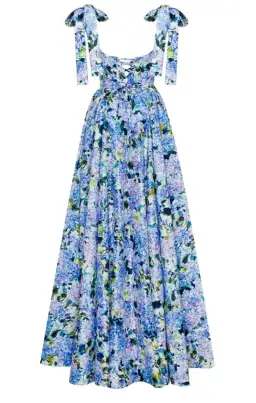 Milla Blue Hydrangea Strapped Maxi Dress size 10/M for rent on The Volte - image 4