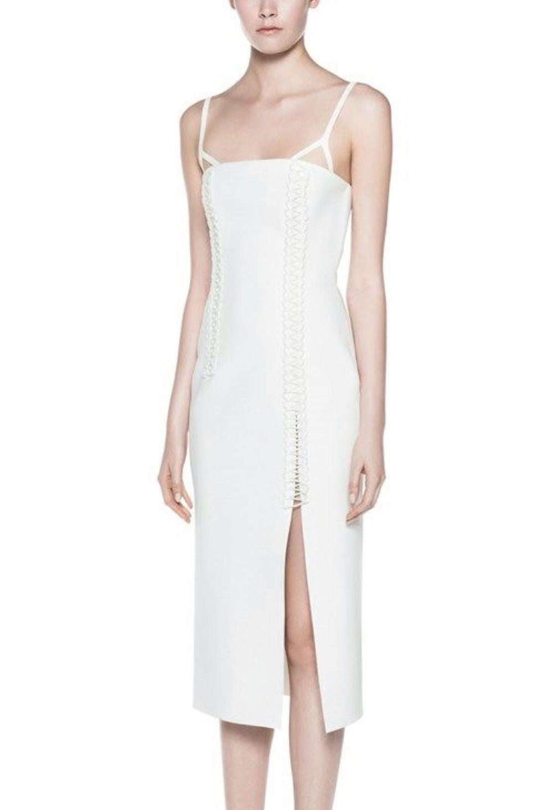 Dion Lee Laced coil bustier dress white size 8 for rent on The Volte - main image