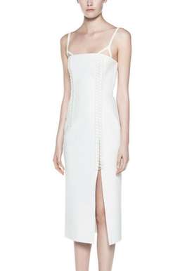 Dion Lee Laced coil bustier dress white size 8 for rent on The Volte - image 1