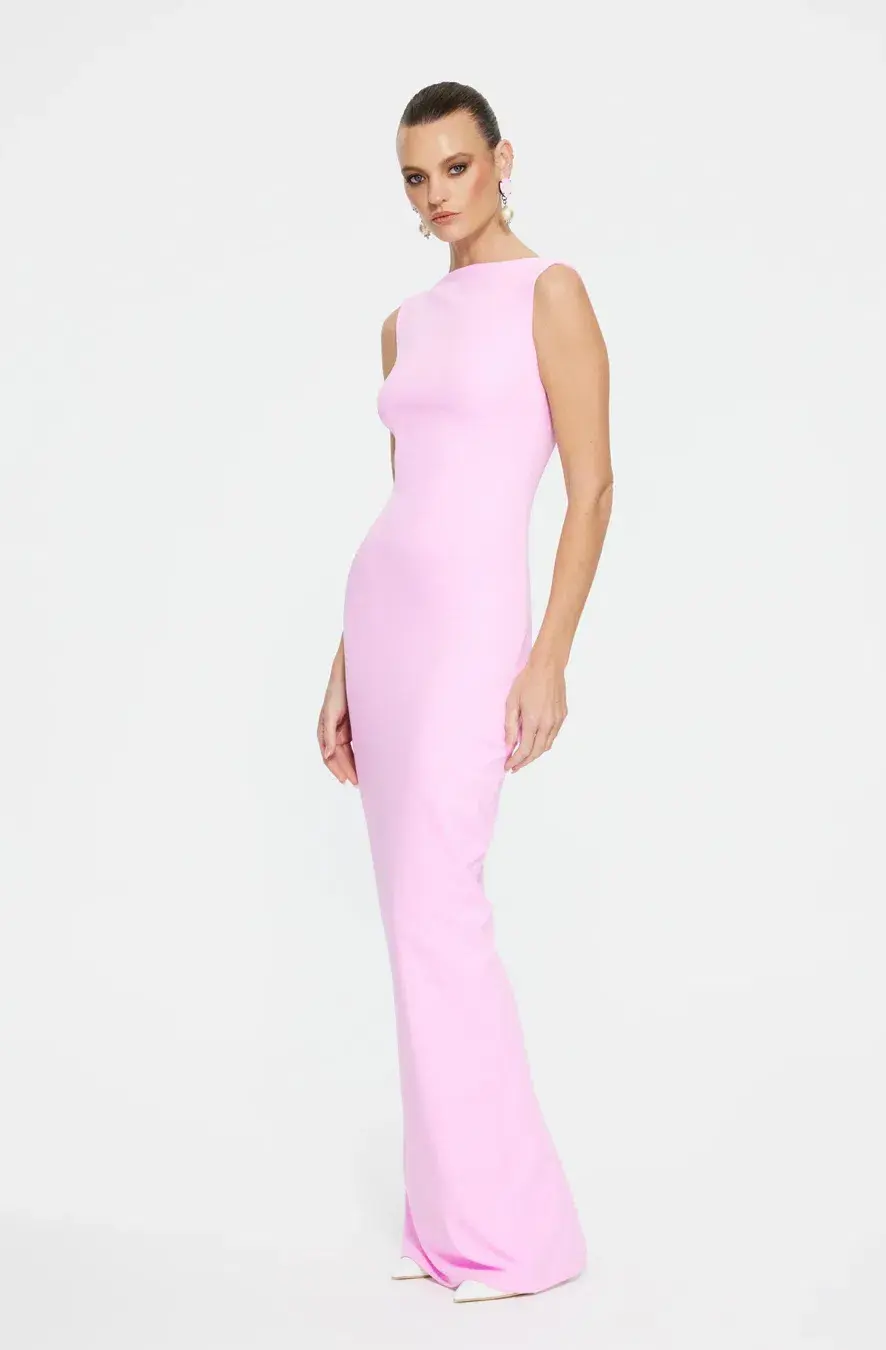 Effie Kats Verona Gown - taffy pink size 8 for rent on The Volte - main image