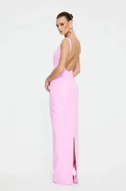 Effie Kats Verona Gown - taffy pink size 8 for rent on The Volte - image 1