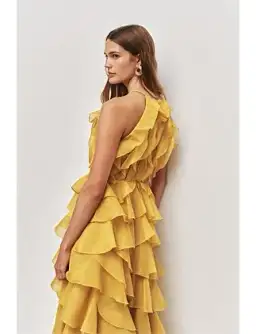 Aje Cleo Gown Chartreuse Size 12