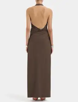 Sir The Label Sol Halter Gown Brown Size 8