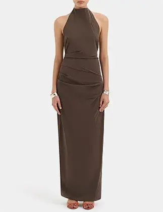 Sir The Label Sol Halter Gown Brown Size 8