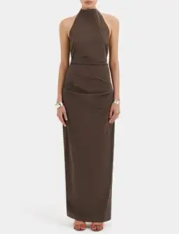 Sir The Label Sol Halter Gown Brown Size 8