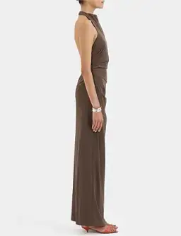 Sir The Label Sol Halter Gown Brown Size 8