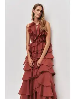 Aje Cleo Gown Rust Size 10