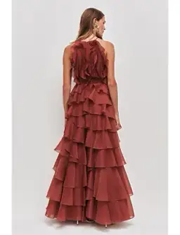 Aje Cleo Gown Rust Size 10