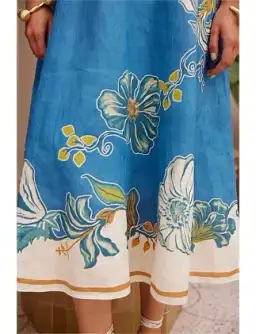 Alemais LUDA MIDI DRESS Blue Size 14