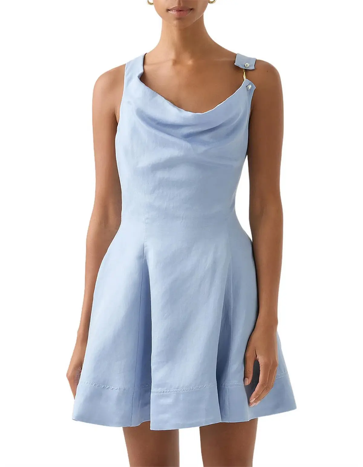 Aje Liberty Asym Mini Dress Blue Size AU 16 - Image 1