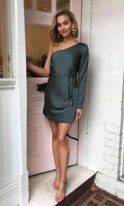 One Fell Swoop Penny Slip Dress in Petrol size 8