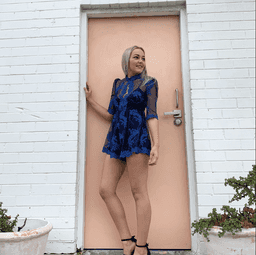 Alice McCall Honeymoon playsuit in indigo, size 8