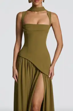 Tullulah Maxi Dress Deep Olive S/8 for rent on The Volte - image 2