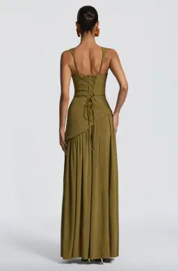 Tullulah Maxi Dress Deep Olive S/8 for rent on The Volte - image 4