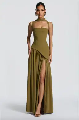 Tullulah Maxi Dress Deep Olive S/8 for rent on The Volte - image 6
