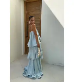 Elliatt Tilly Tiered Maxi Dress Blue Size L AU 12 for rent on The Volte - image 3