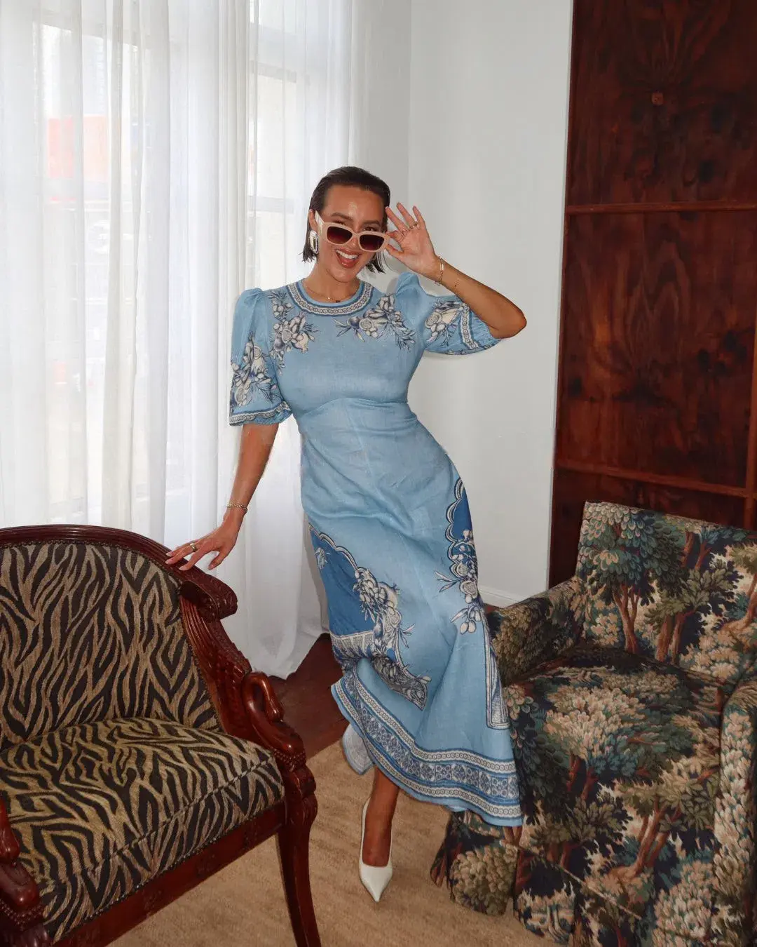 Alemais Villa Romantica Midi Dress Size 12 for rent on The Volte - main image