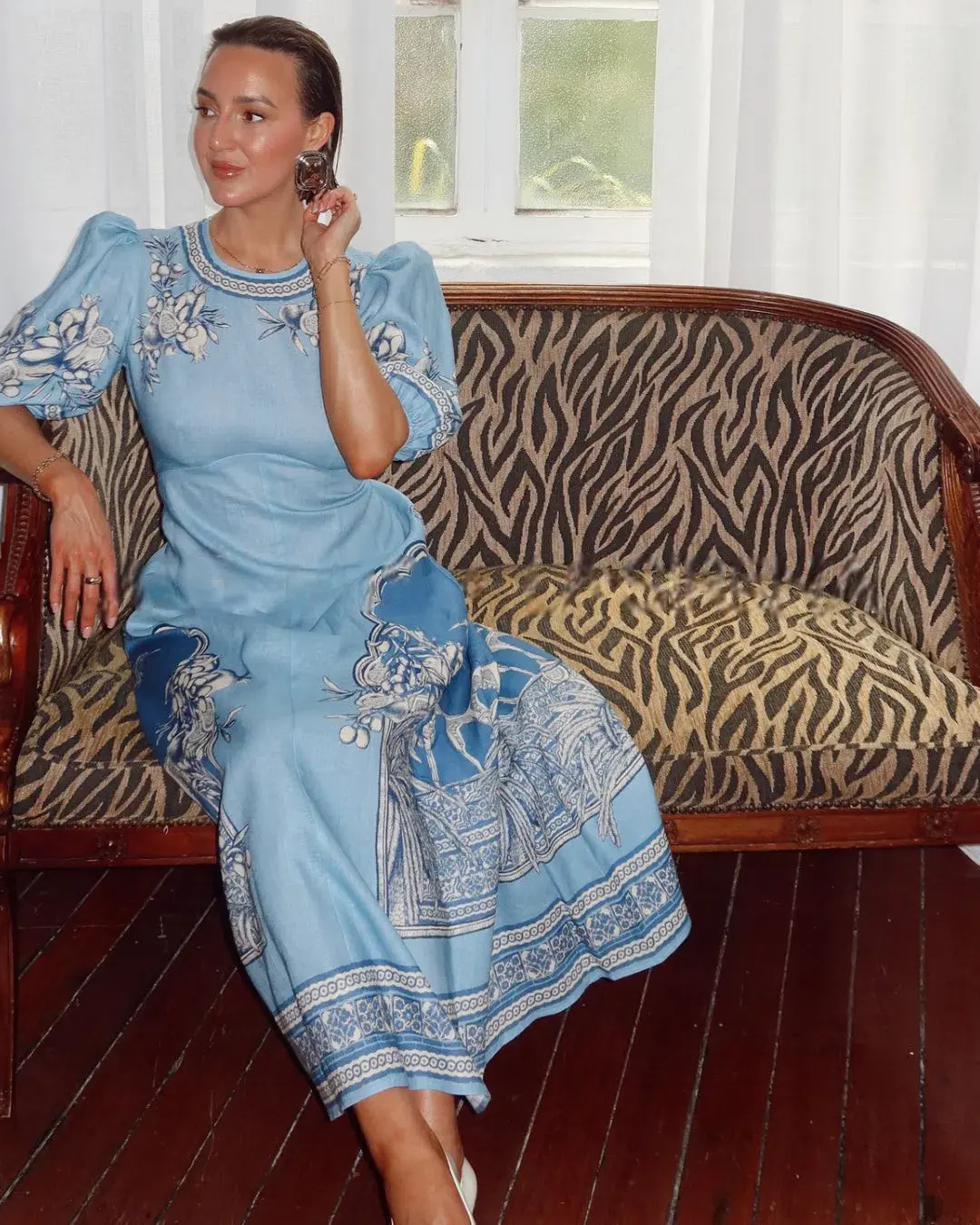 Alemais Villa Romantica Midi Dress Size 10 for rent on The Volte - main image