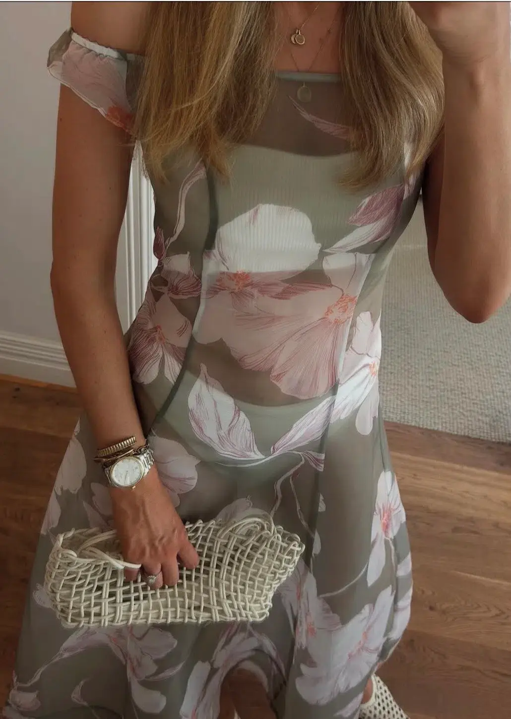 By Nicola Clementine Maxi Dress Peppermint Floral Size 8 for rent on The Volte - main image