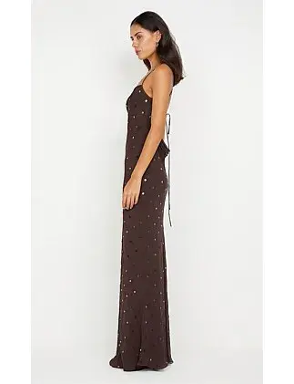 Bec Bridge ARIELLE SLIP MAXI DRESS Brown Size 8 for rent on The Volte - main image