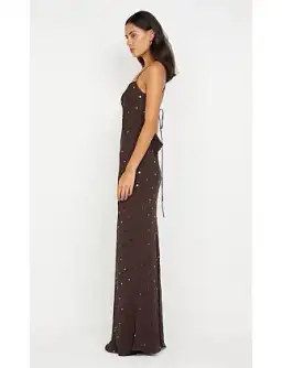 Bec Bridge ARIELLE SLIP MAXI DRESS Brown Size 8 for rent on The Volte - image 5