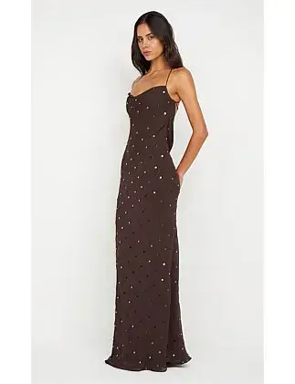 Bec Bridge ARIELLE SLIP MAXI DRESS Brown Size 8 for rent on The Volte - main image
