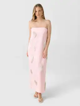 ALEMAIS Cindy Embellished Slip Dress Pink 8 for rent on The Volte - image 8