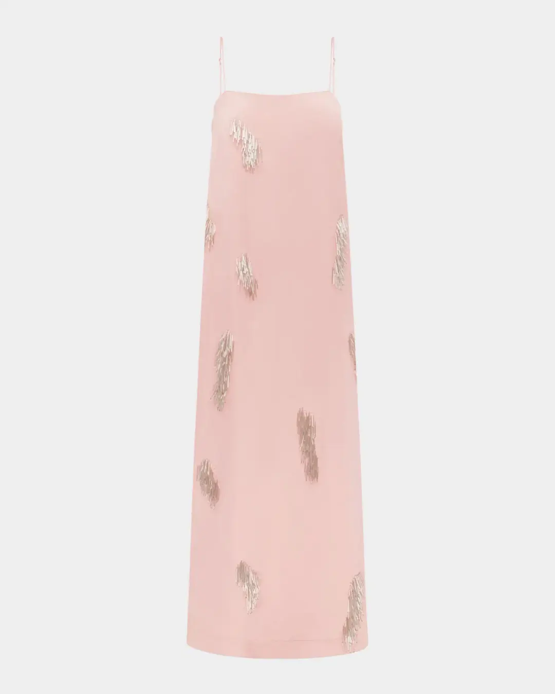 ALEMAIS Cindy Embellished Slip Dress Pink 8 for rent on The Volte - main image