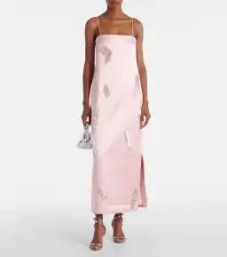 ALEMAIS Cindy Embellished Slip Dress Pink 8 for rent on The Volte - image 1