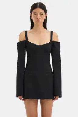SIR SANDRINE LONG SLEEVE MINI IN BLACK SIZE AU 6 for rent on The Volte - image 3