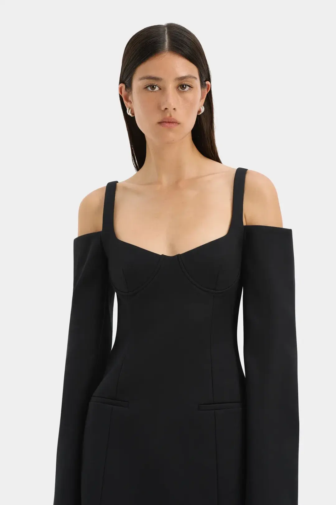 SIR SANDRINE LONG SLEEVE MINI IN BLACK SIZE AU 6 for rent on The Volte - main image