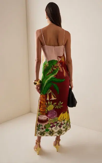 ALEMAIS Tiger Slip Midi Dress 10 for rent on The Volte - main image