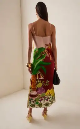 ALEMAIS Tiger Slip Midi Dress 10 for rent on The Volte - image 3