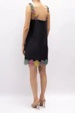 ALEMAIS Lolita Floral Beaded Mini Dress Black 10 AU for rent on The Volte - image 5