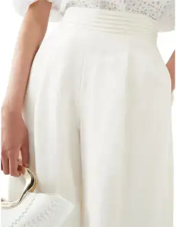 Aje Tate Linen Bland Wide Leg Pant white size 10 for rent on The Volte - image 5