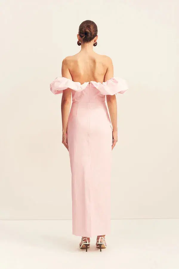 Shona Joy Campbell Off Shoulder Bubble Maxi Dress Ballerina Size 10 - Image 3
