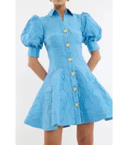 Rebecca Vallance Aegir Mini Dress Blue Size 8 for rent on The Volte - image 3