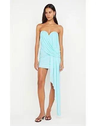 Bec Bridge DANKA STRAPLESS MINI DRESS Turquoise Size 10 for rent on The Volte - main image