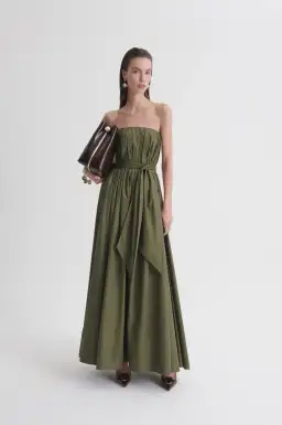 Scanlan Theodore Parachute Crepe Gown Green for rent on The Volte - image 1
