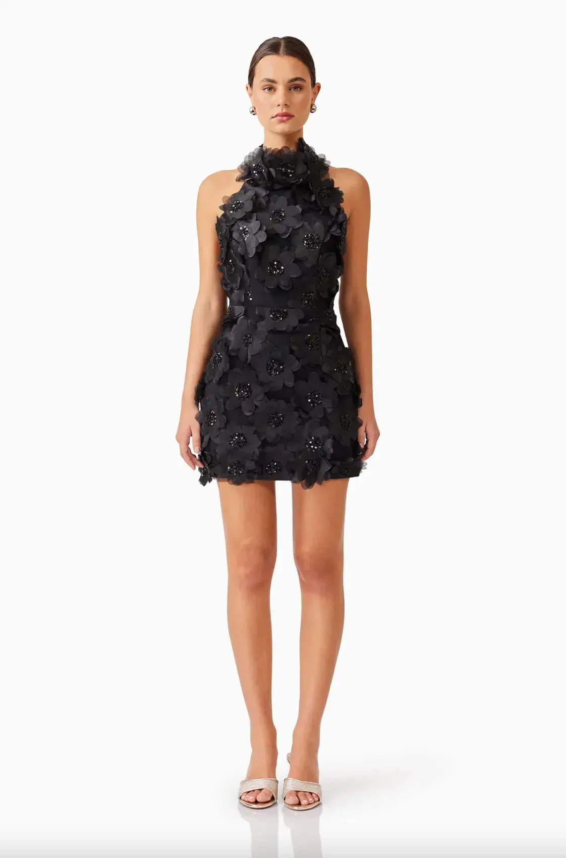 Elliatt Cherry Blossom Mini Dress in Black Size 8  - Image 1