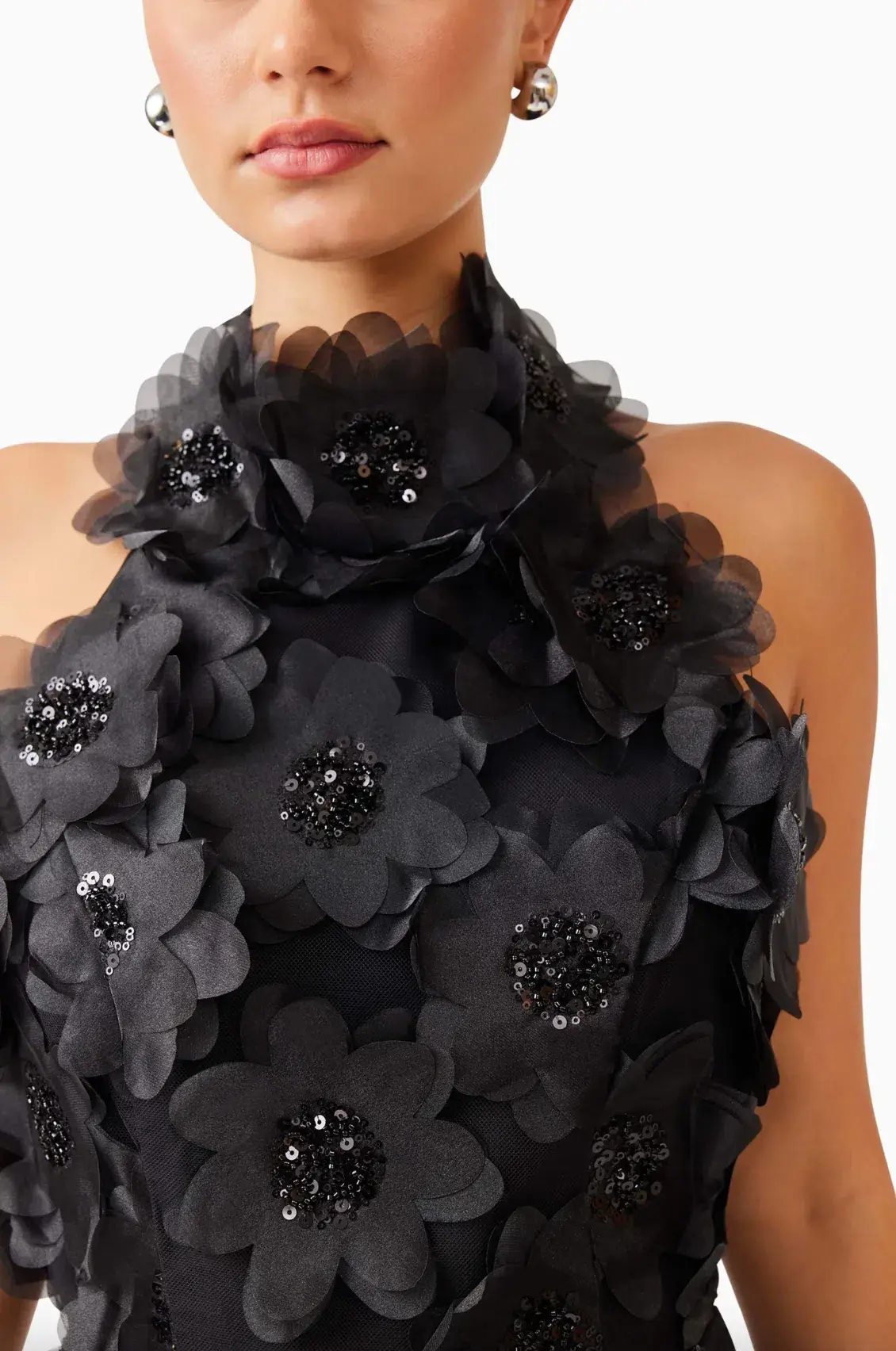 Elliatt Cherry Blossom Mini Dress in Black Size 8  - Image 3