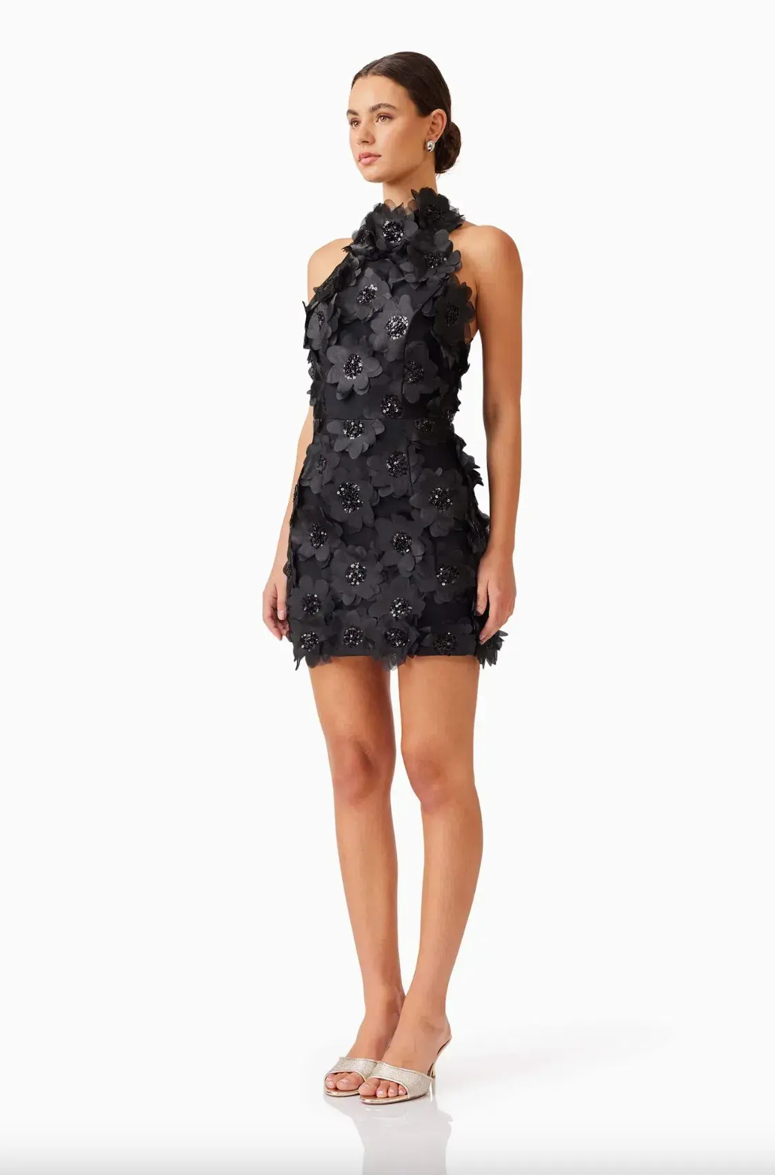 Elliatt Cherry Blossom Mini Dress in Black Size 8  - Image 5