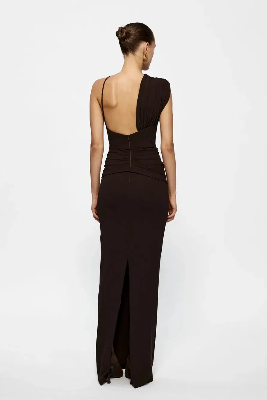 Effie Kats, Geer Gown. Coffee. Size S-  8.  - Image 4